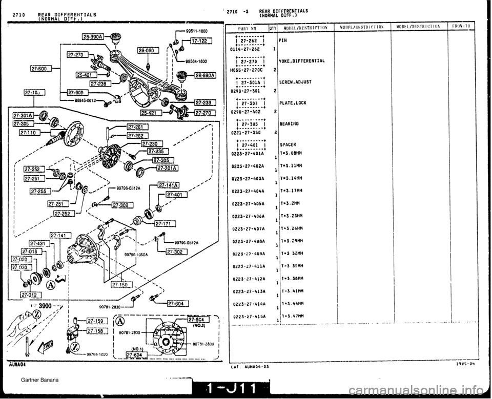 MAZDA MX-5 1994  Workshop Manual LAT E i LOCK   Gartner Banana  