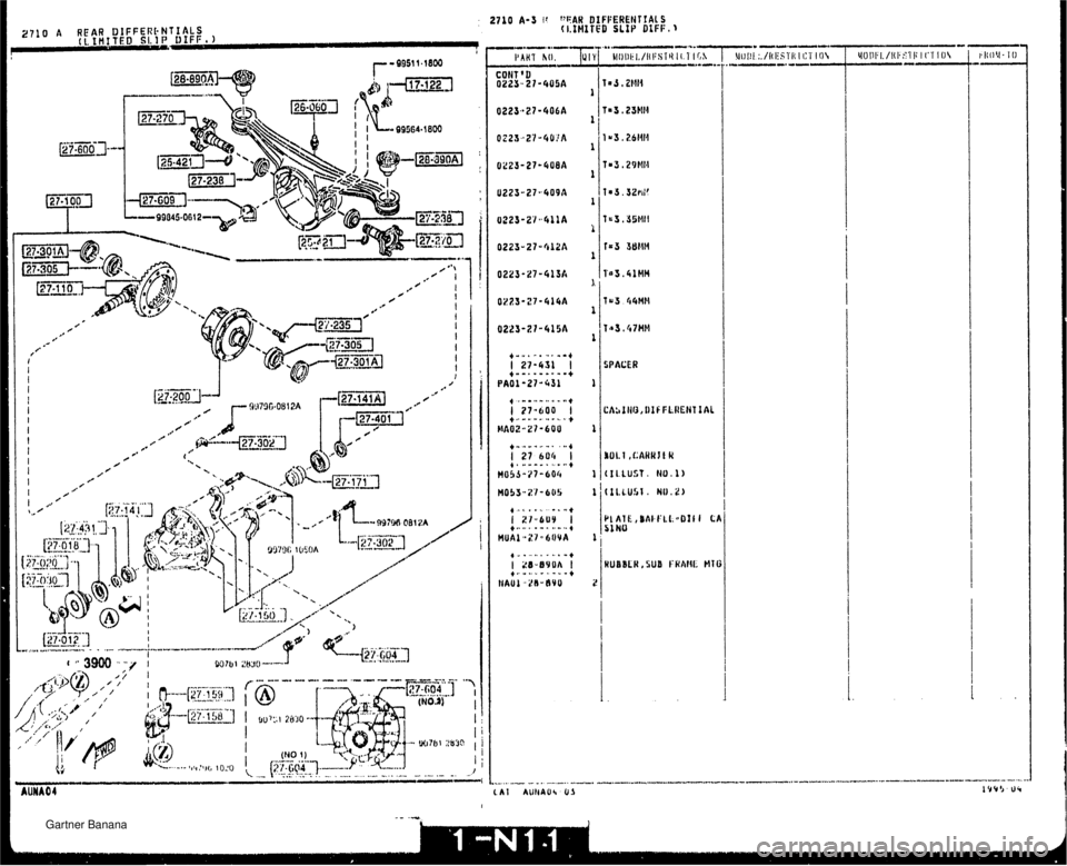 MAZDA MX-5 1994  Workshop Manual SPACER   Gartner Banana  