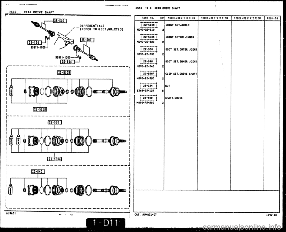 MAZDA MX-5 1990  Workshop Manual 