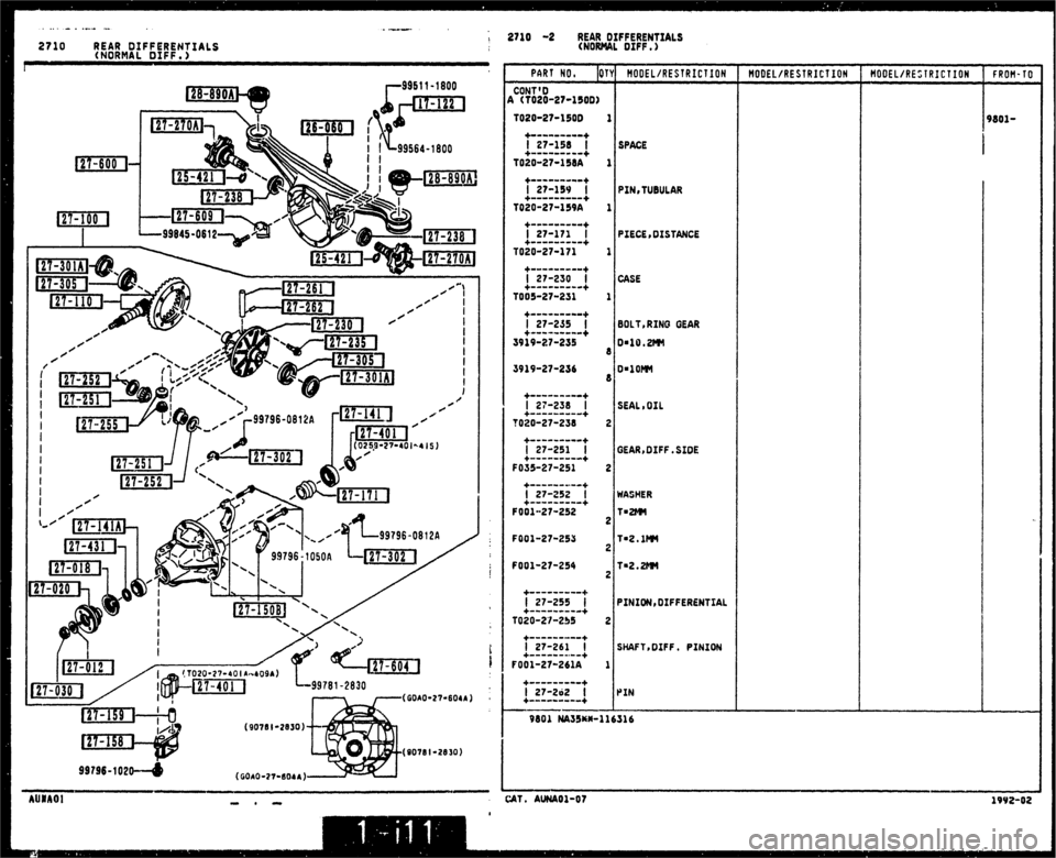 MAZDA MX-5 1990  Workshop Manual 