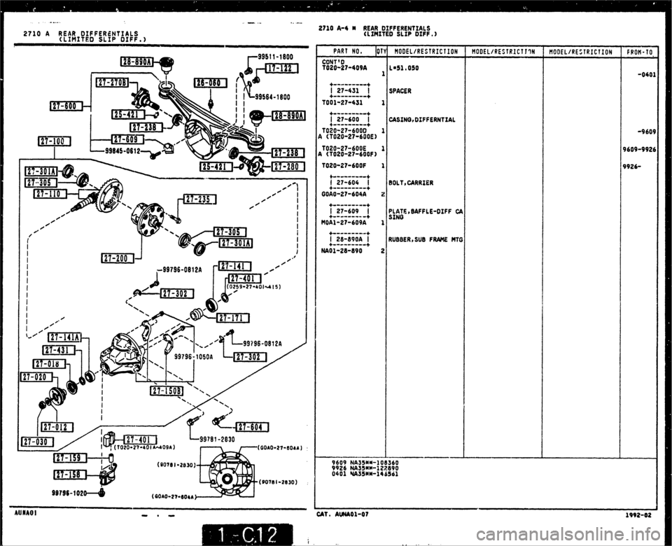 MAZDA MX-5 1990  Workshop Manual 