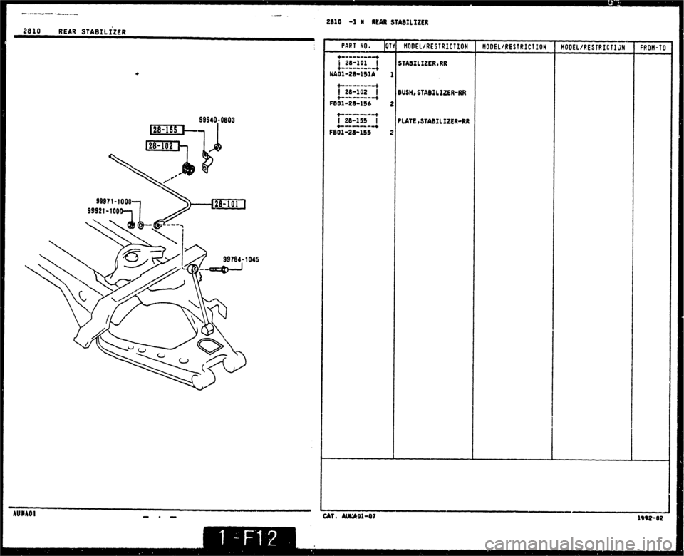 MAZDA MX-5 1990  Workshop Manual 