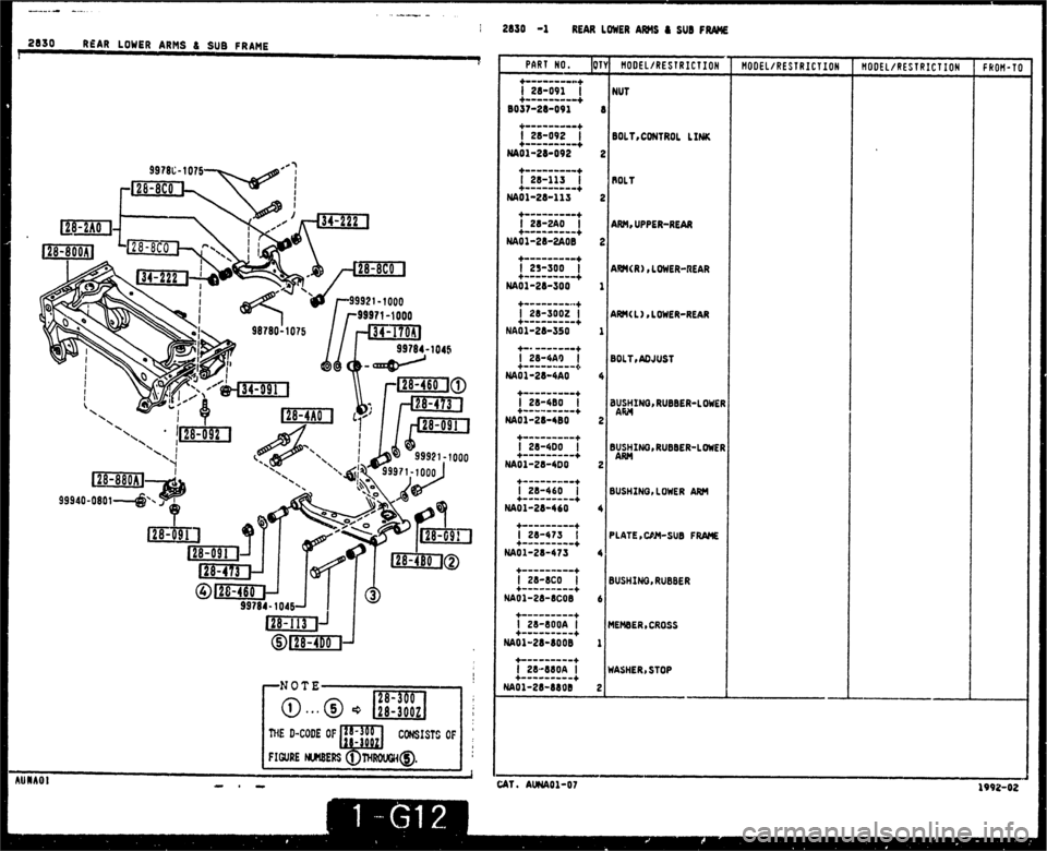 MAZDA MX-5 1990  Workshop Manual 
