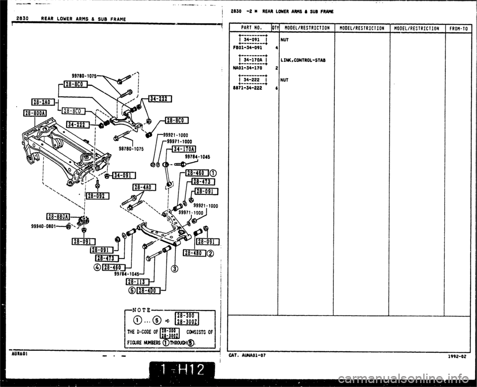 MAZDA MX-5 1990  Workshop Manual 