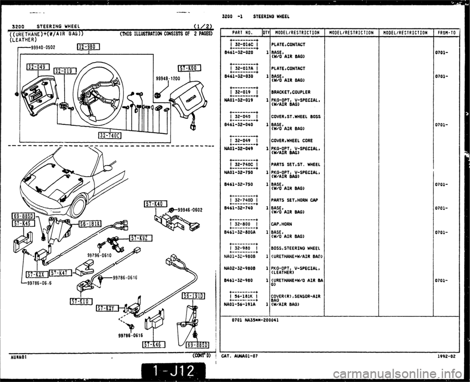 MAZDA MX-5 1990  Workshop Manual 