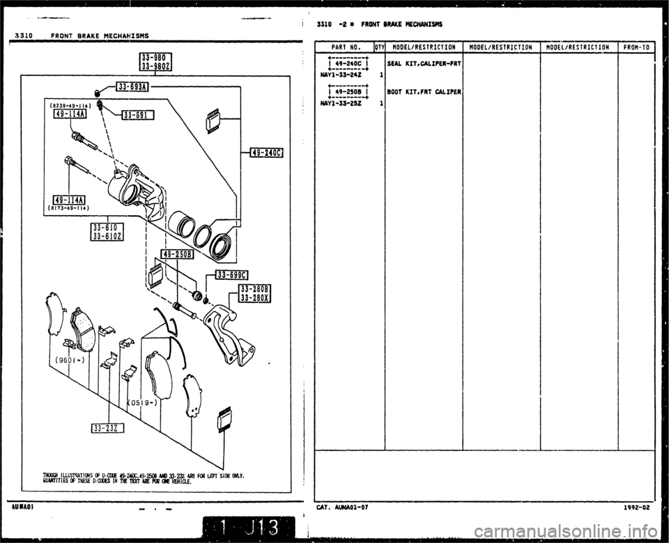 MAZDA MX-5 1990  Workshop Manual 