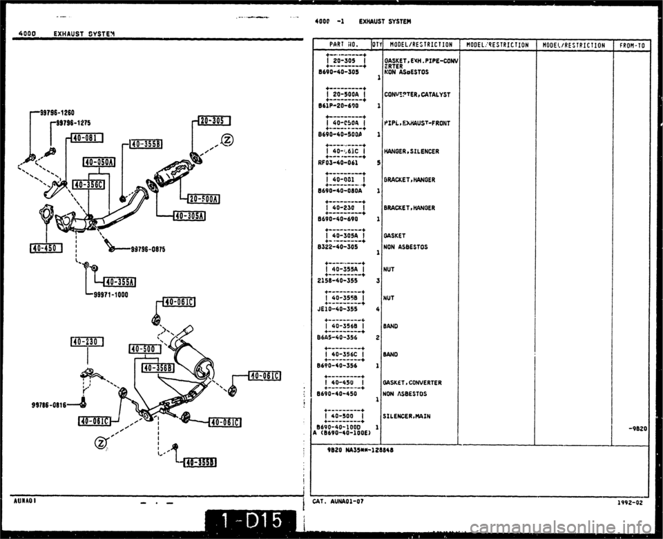 MAZDA MX-5 1990  Workshop Manual 