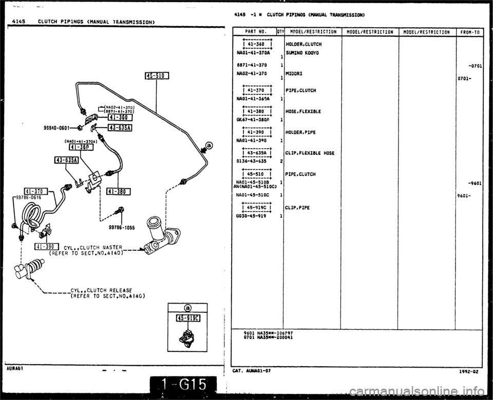 MAZDA MX-5 1990  Workshop Manual 