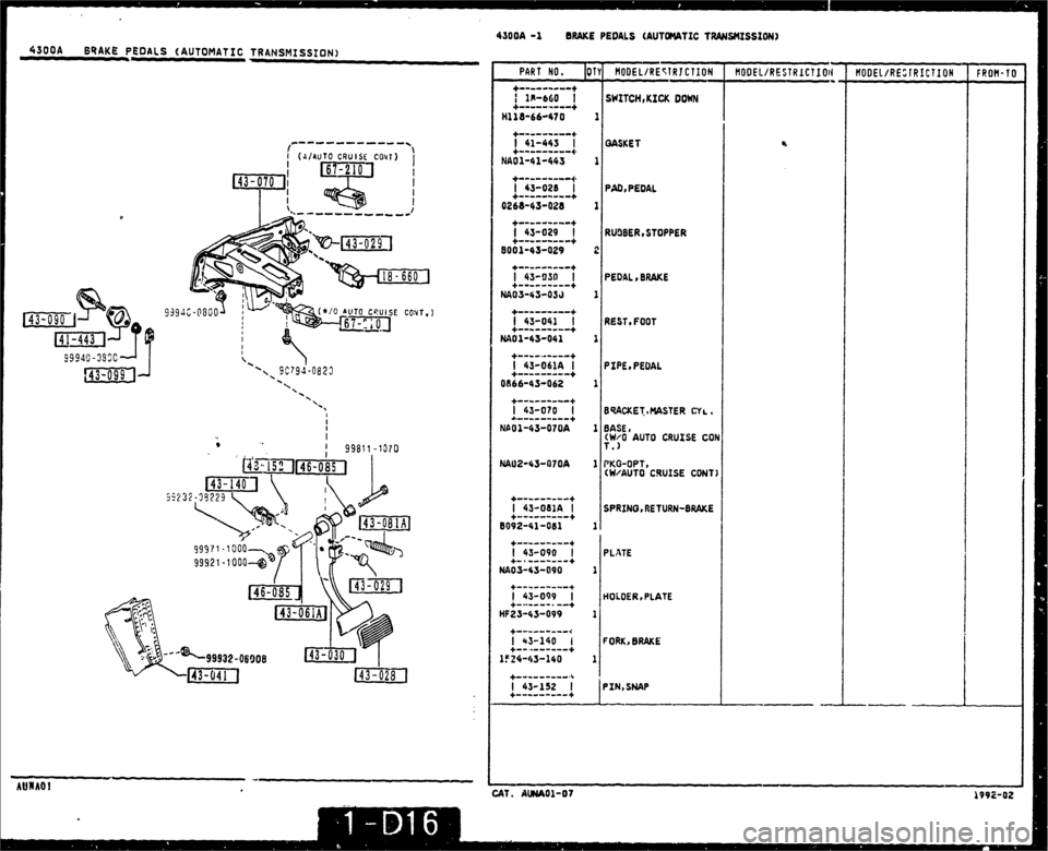 MAZDA MX-5 1990  Workshop Manual 