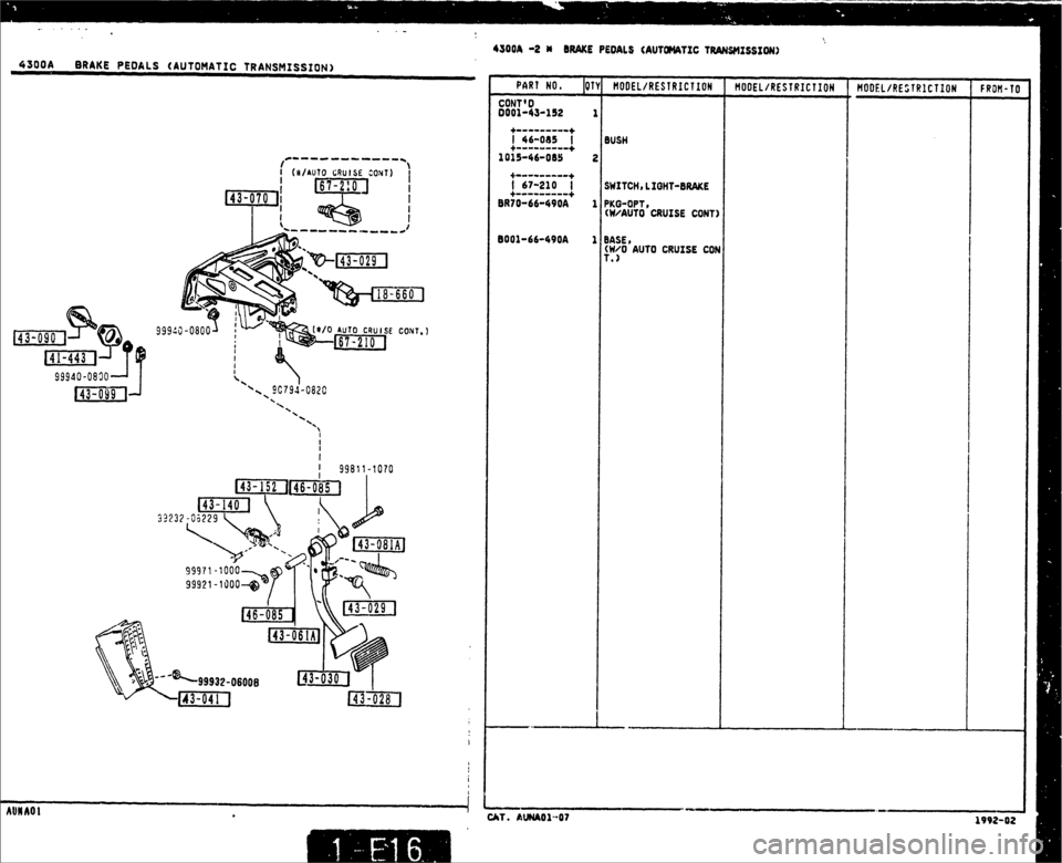MAZDA MX-5 1990  Workshop Manual 