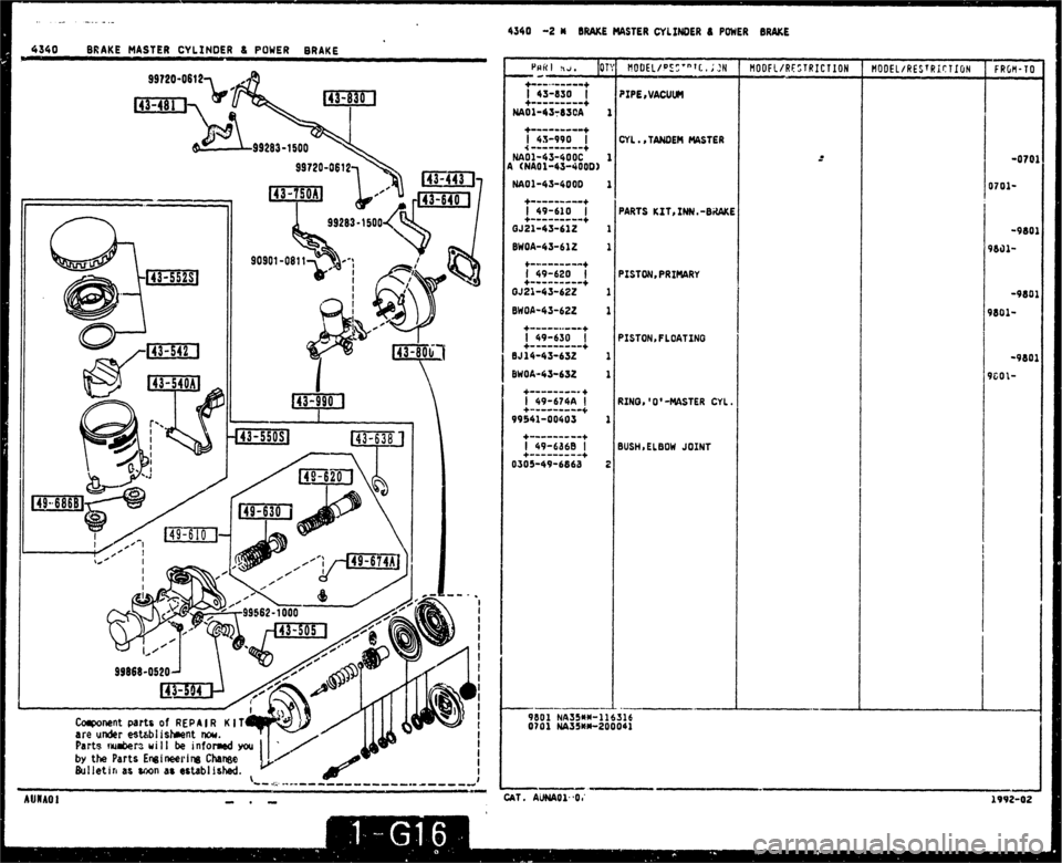 MAZDA MX-5 1990  Workshop Manual 