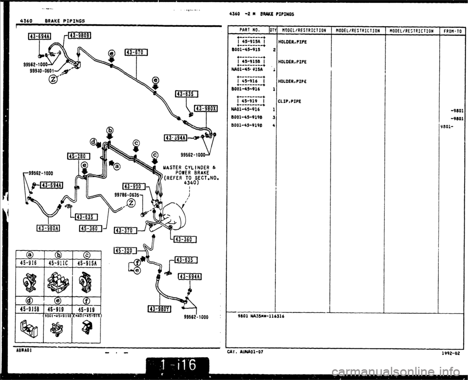 MAZDA MX-5 1990  Workshop Manual 