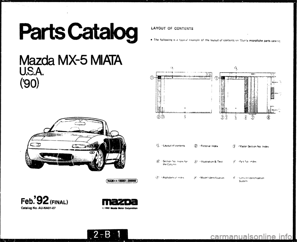 MAZDA MX-5 1990  Workshop Manual 
