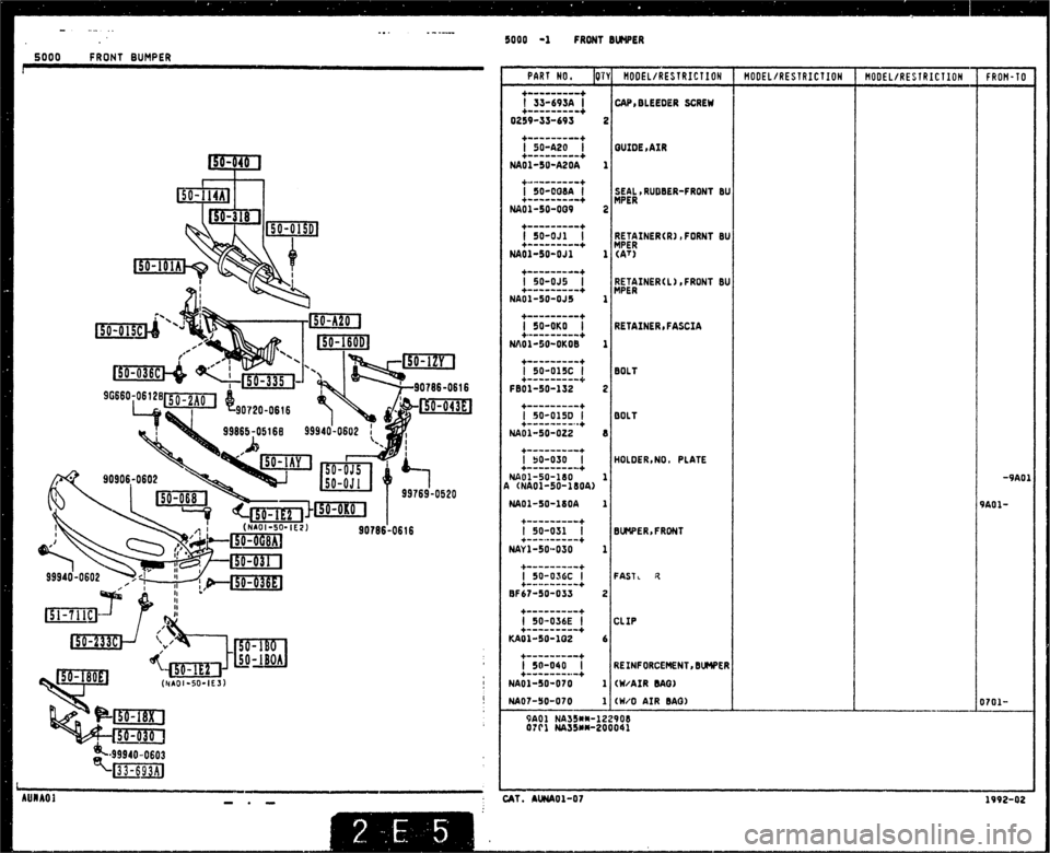 MAZDA MX-5 1990  Workshop Manual 