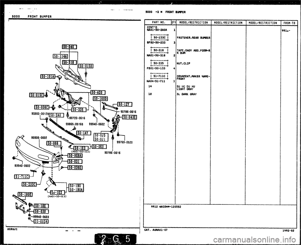 MAZDA MX-5 1990  Workshop Manual 