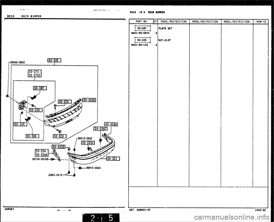 MAZDA MX-5 1990  Workshop Manual 