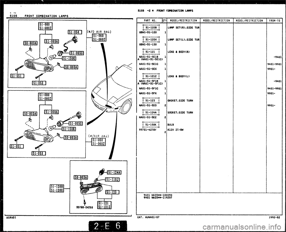 MAZDA MX-5 1990  Workshop Manual 