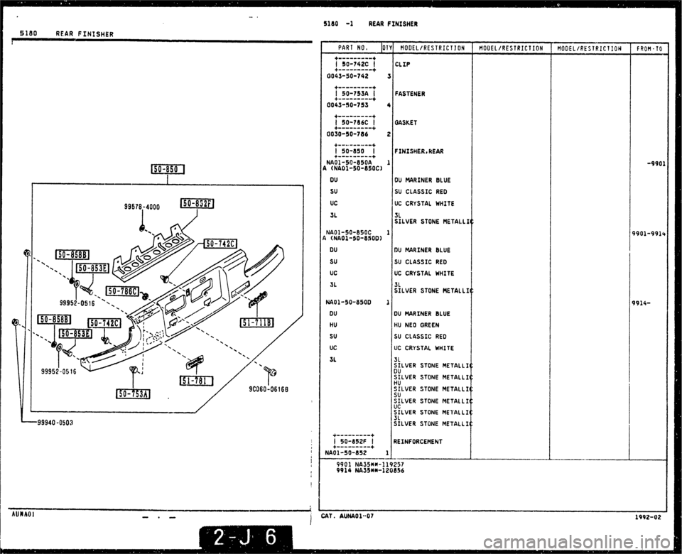MAZDA MX-5 1990  Workshop Manual 