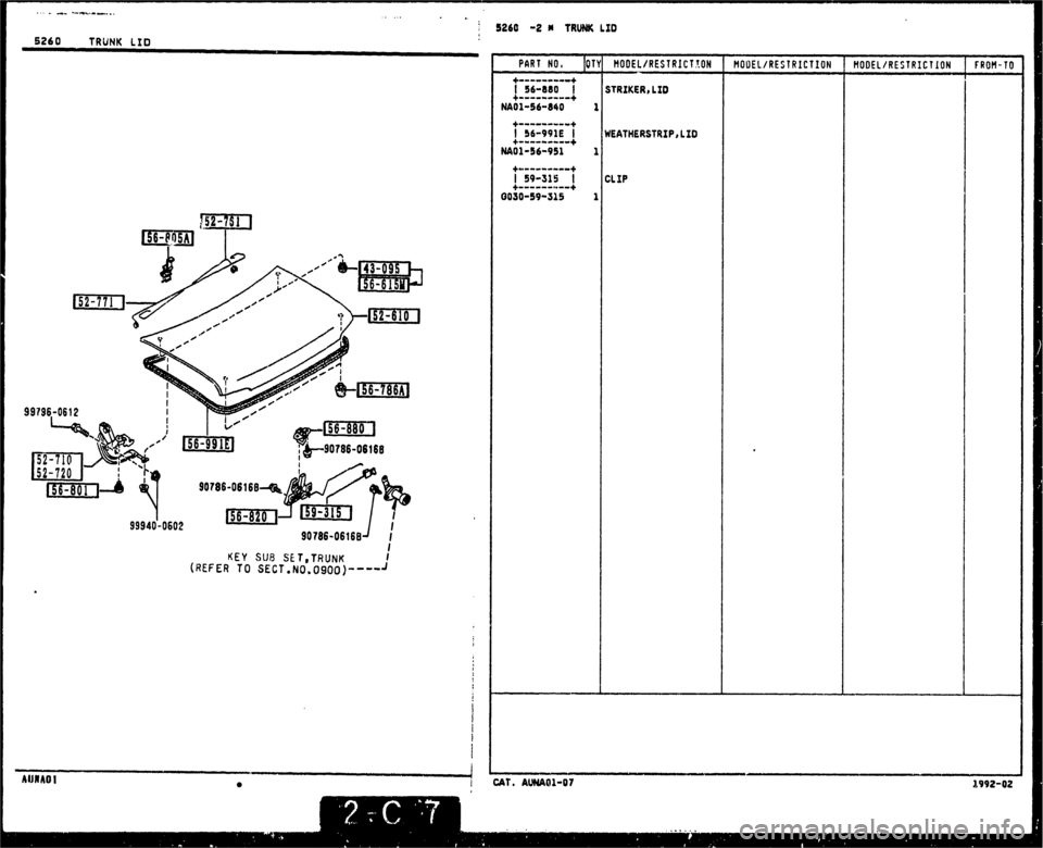 MAZDA MX-5 1990  Workshop Manual 
