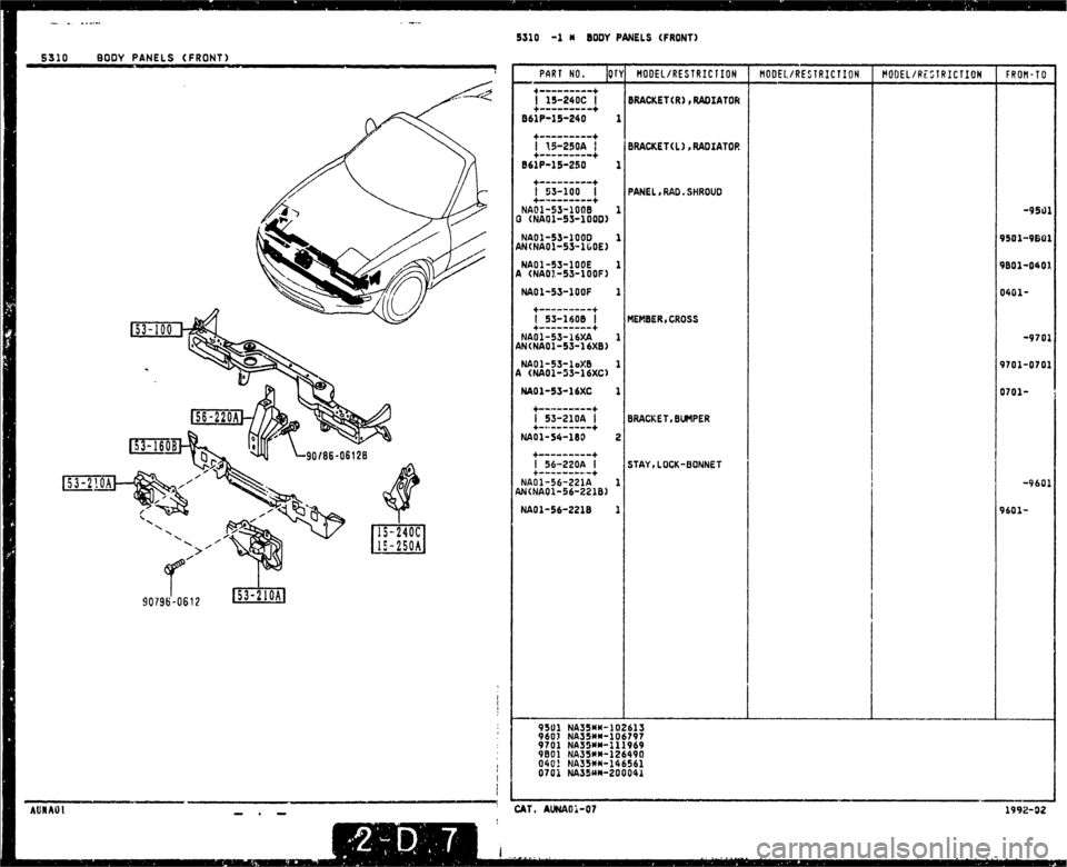 MAZDA MX-5 1990  Workshop Manual 