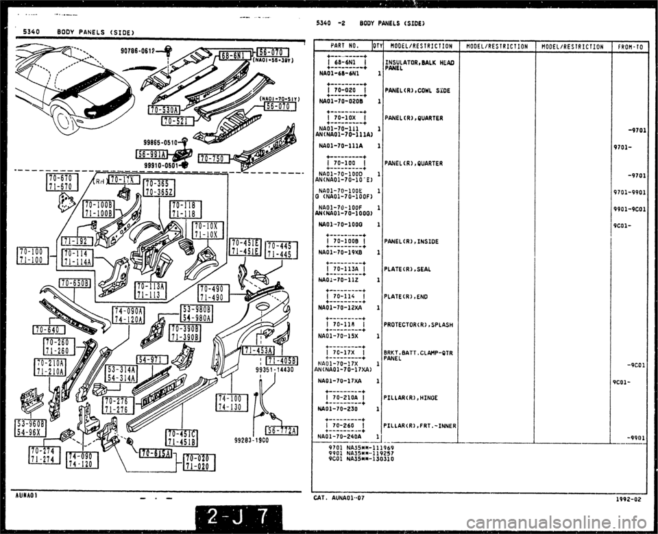 MAZDA MX-5 1990  Workshop Manual 