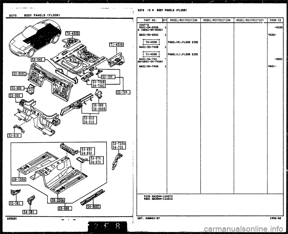 MAZDA MX-5 1990  Workshop Manual 