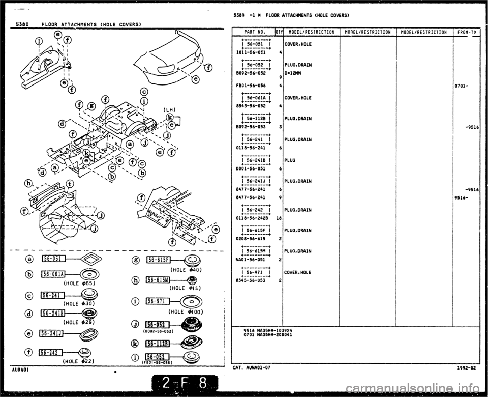 MAZDA MX-5 1990  Workshop Manual 