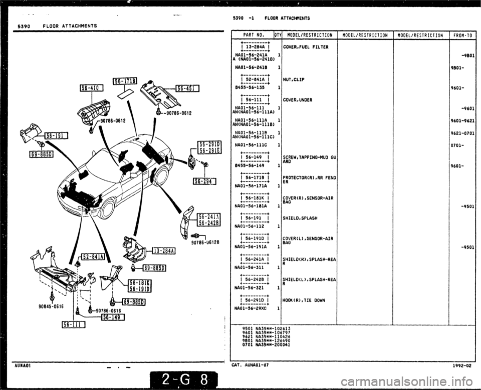 MAZDA MX-5 1990  Workshop Manual 