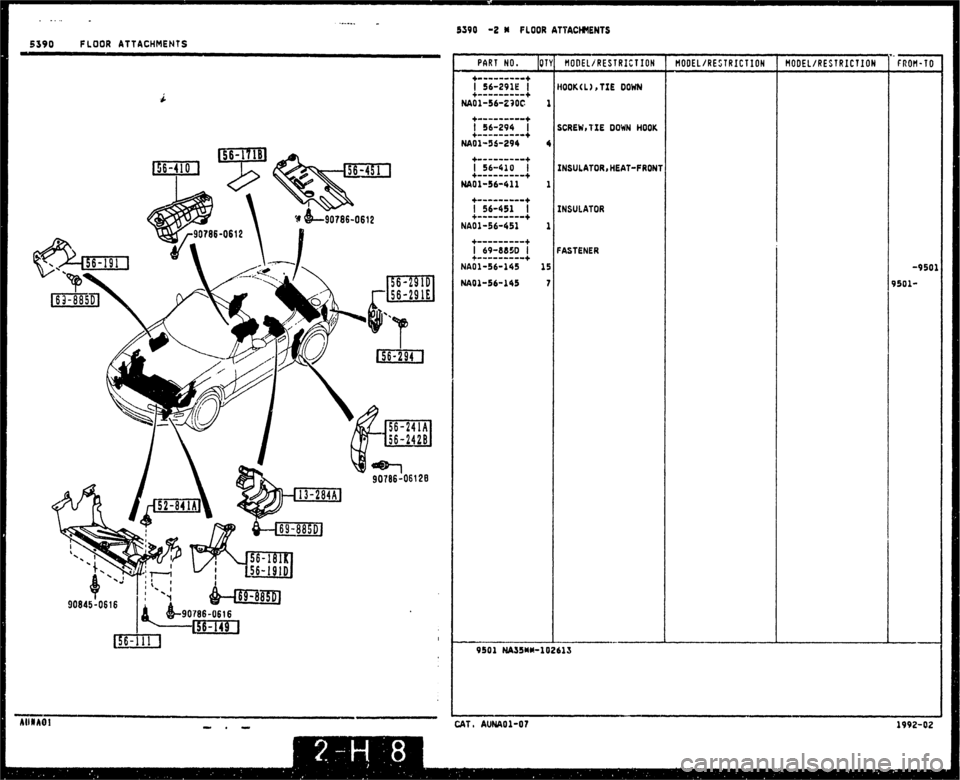 MAZDA MX-5 1990  Workshop Manual 