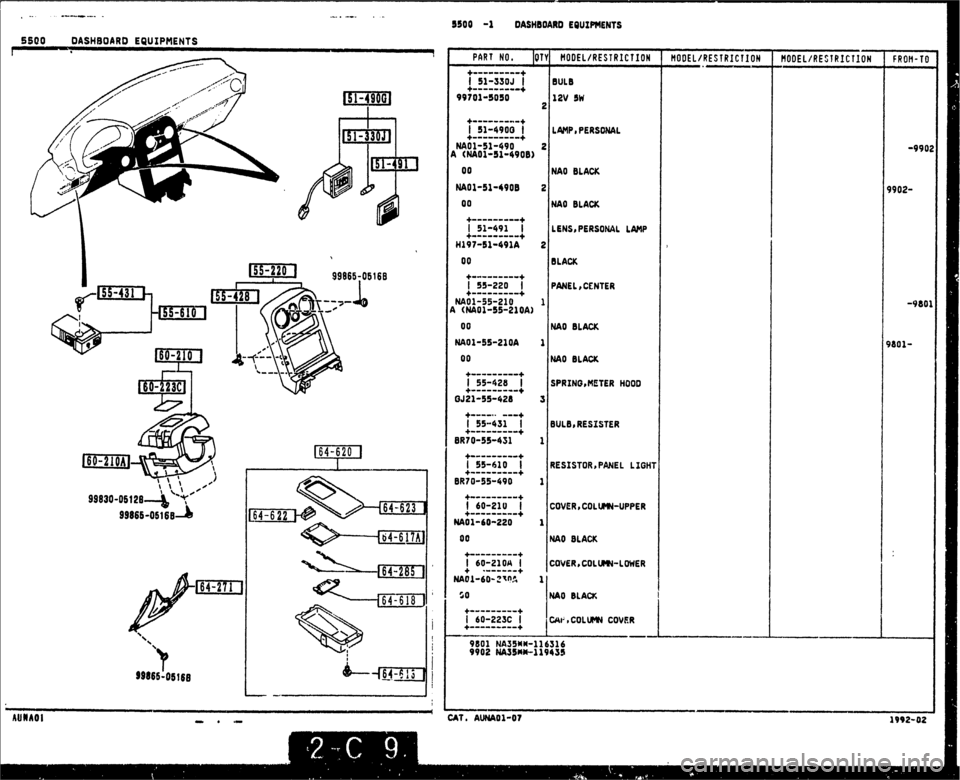 MAZDA MX-5 1990  Workshop Manual 