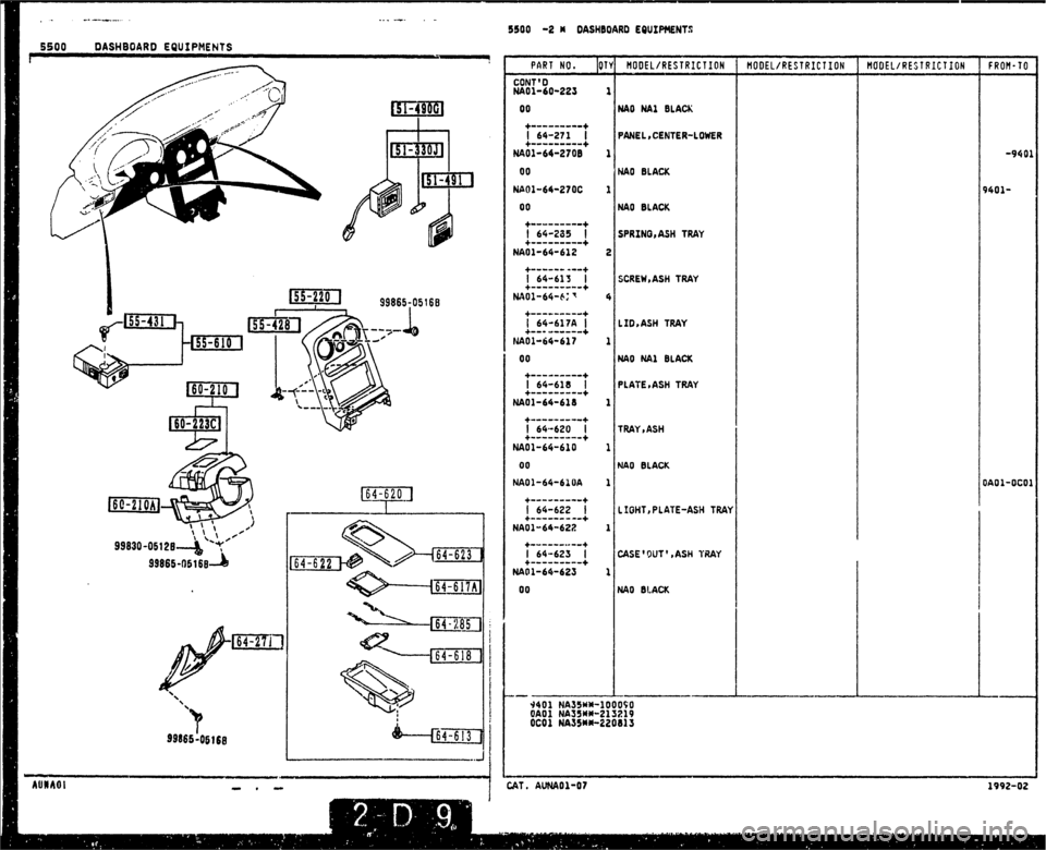 MAZDA MX-5 1990  Workshop Manual 