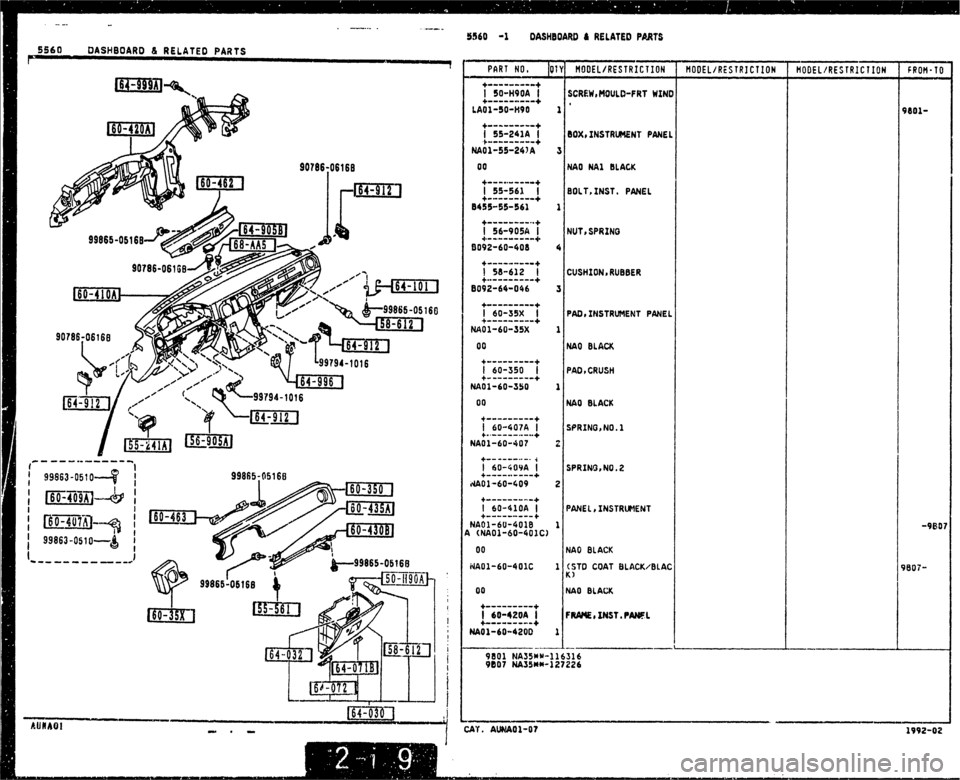 MAZDA MX-5 1990  Workshop Manual 