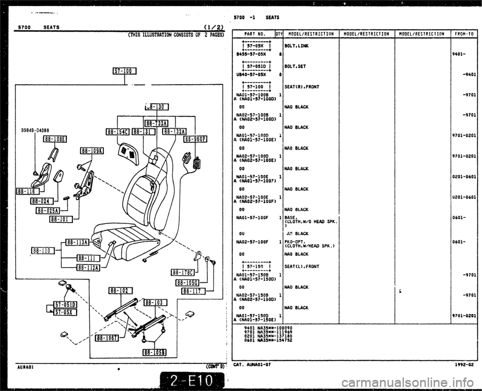 MAZDA MX-5 1990  Workshop Manual 