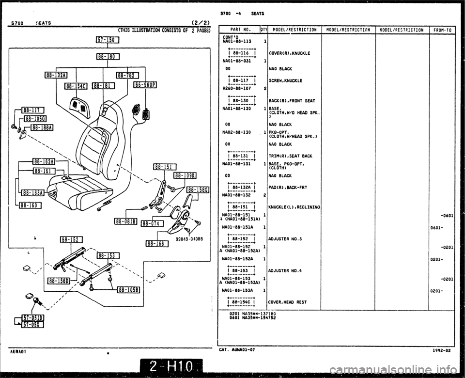 MAZDA MX-5 1990  Workshop Manual 