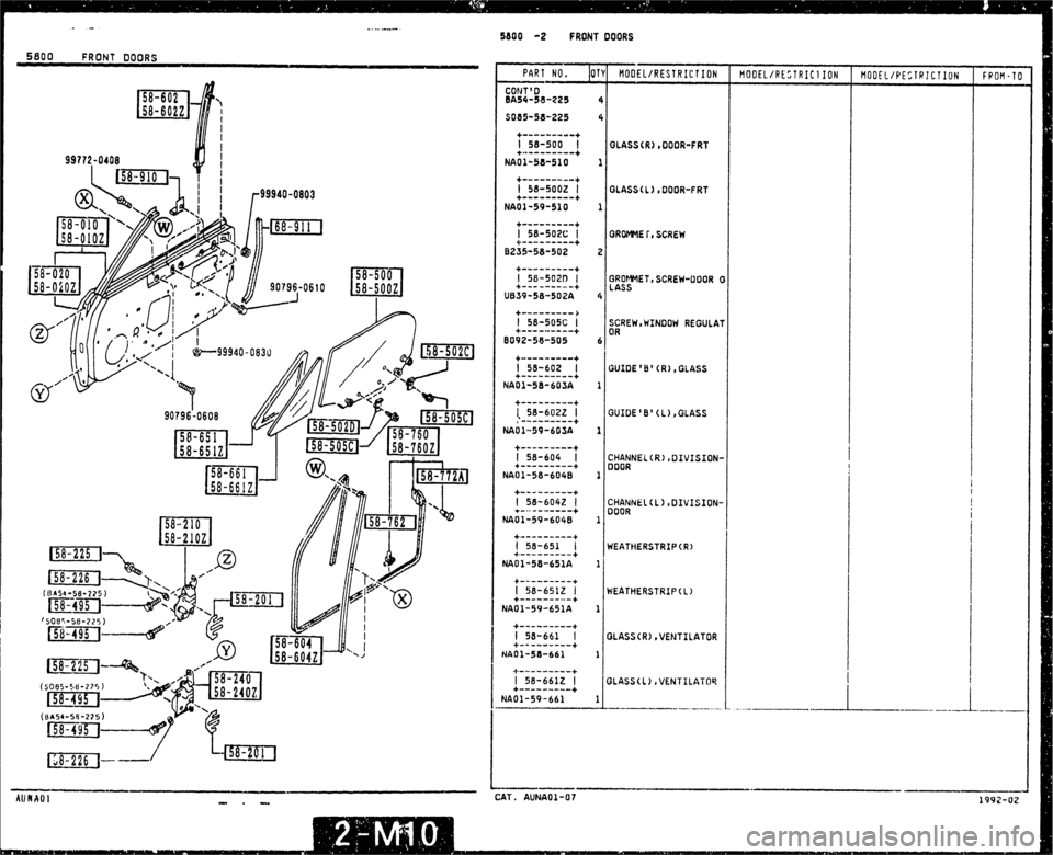 MAZDA MX-5 1990  Workshop Manual 