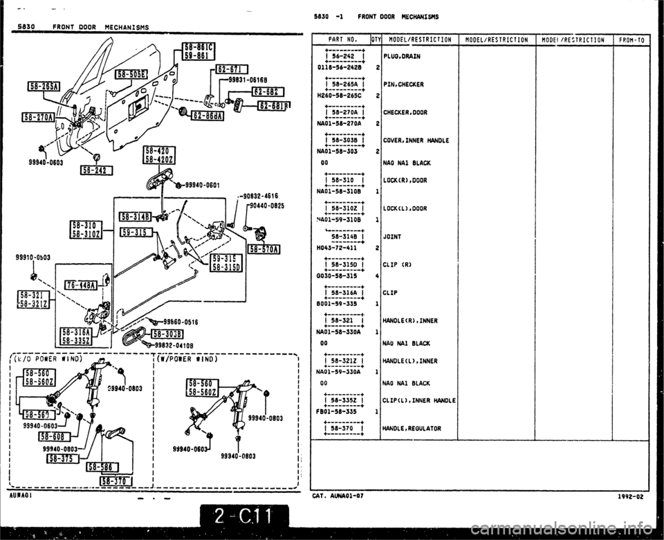 MAZDA MX-5 1990  Workshop Manual 