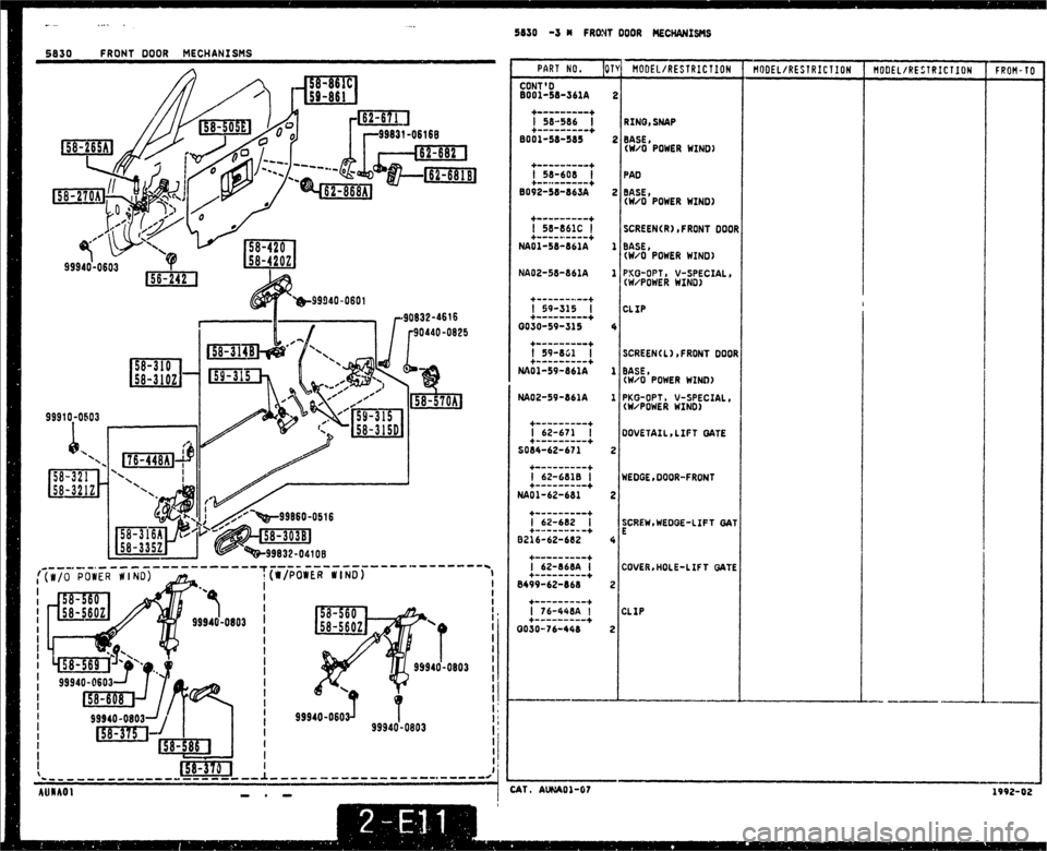 MAZDA MX-5 1990  Workshop Manual 