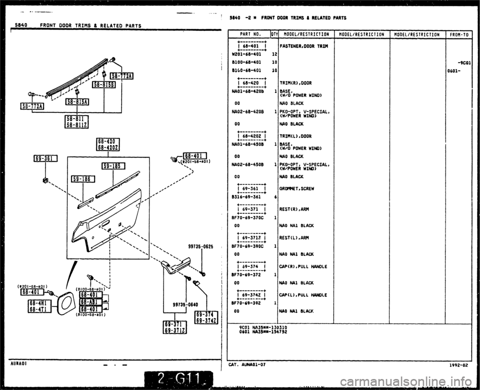 MAZDA MX-5 1990  Workshop Manual 