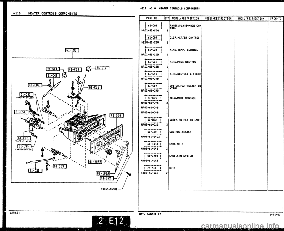MAZDA MX-5 1990  Workshop Manual 