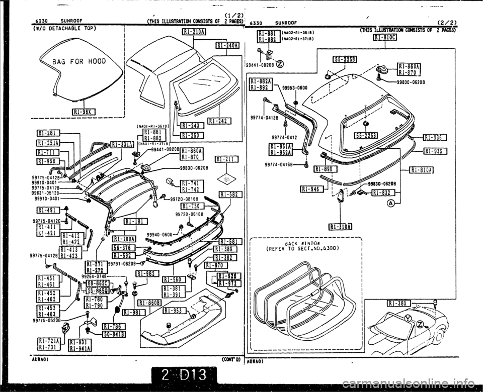 MAZDA MX-5 1990  Workshop Manual 