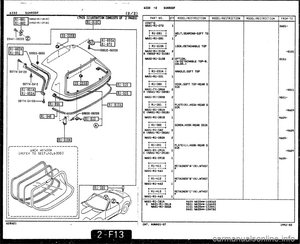 MAZDA MX-5 1990  Workshop Manual 