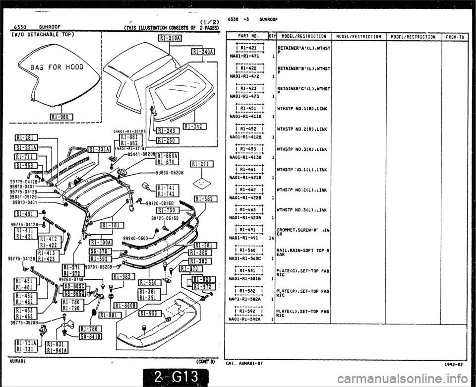 MAZDA MX-5 1990  Workshop Manual 