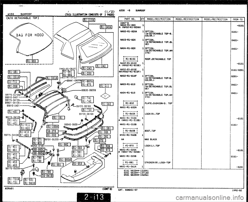 MAZDA MX-5 1990  Workshop Manual 