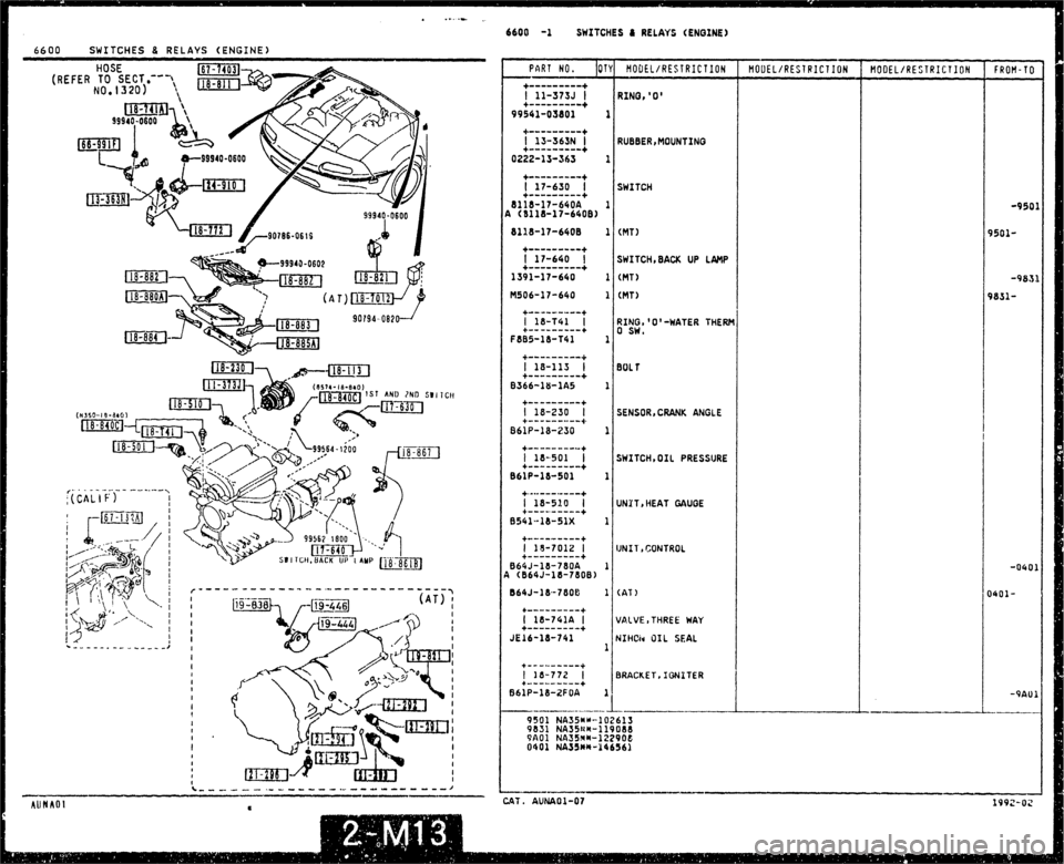 MAZDA MX-5 1990  Workshop Manual 