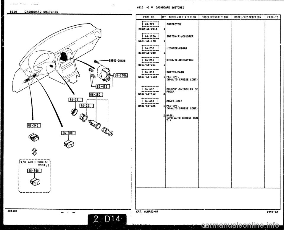 MAZDA MX-5 1990  Workshop Manual 