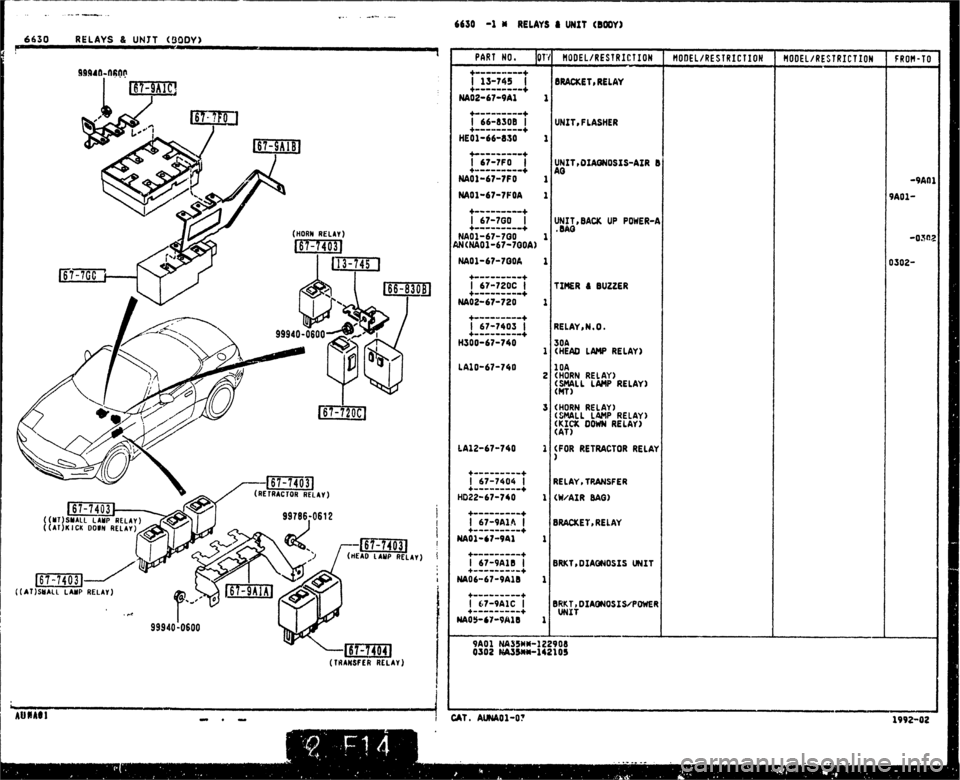 MAZDA MX-5 1990  Workshop Manual 