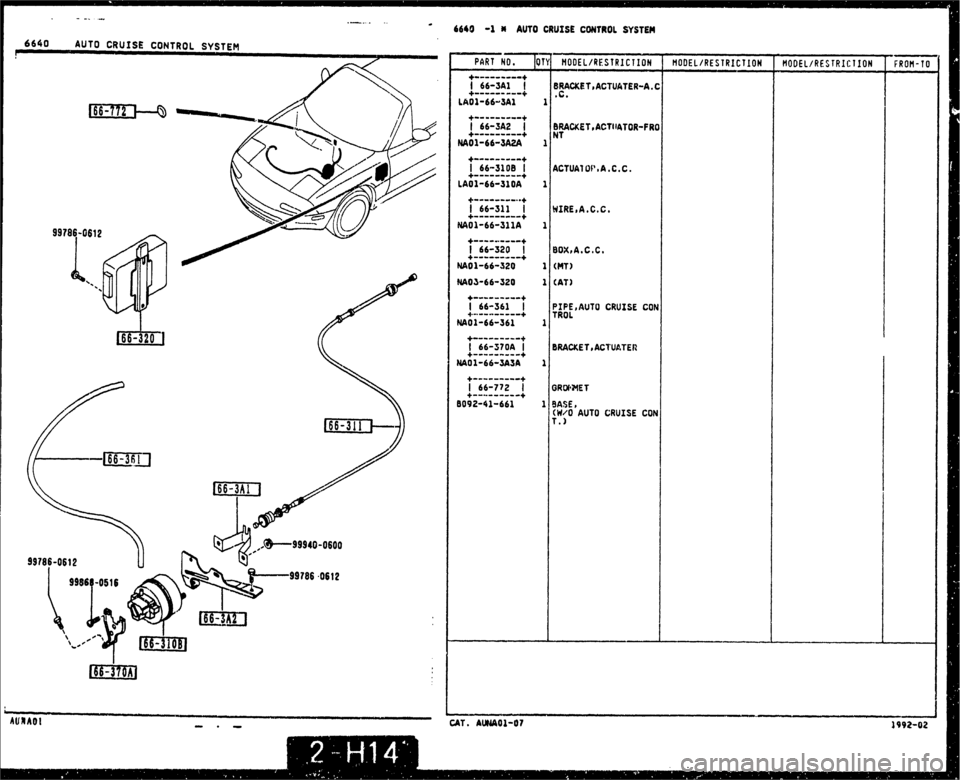 MAZDA MX-5 1990  Workshop Manual 