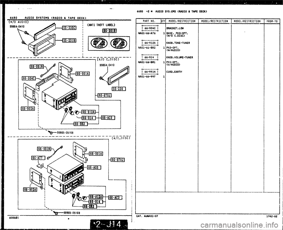 MAZDA MX-5 1990  Workshop Manual 
