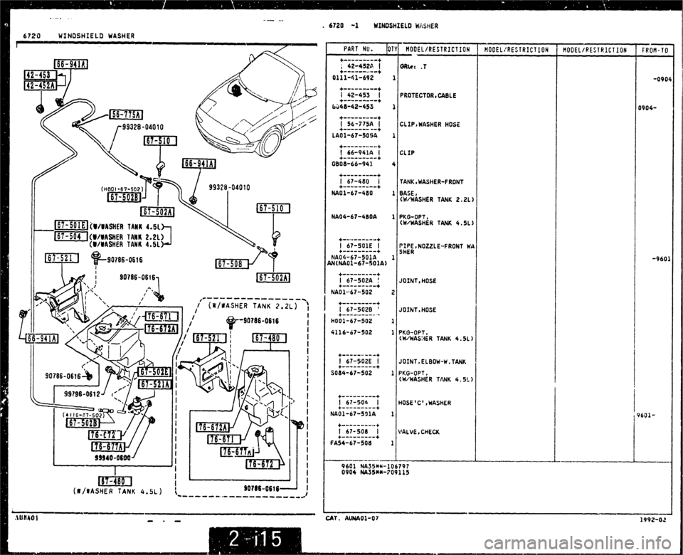 MAZDA MX-5 1990  Workshop Manual 