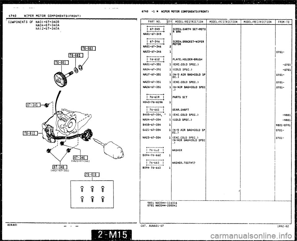 MAZDA MX-5 1990  Workshop Manual 